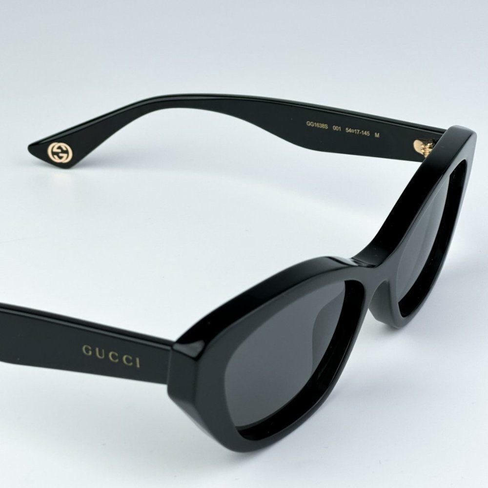 NEW Gucci GG1638S 001 Black Grey Anti-Reflective Women Cat Eye Sunglasses - Picture 7 of 9